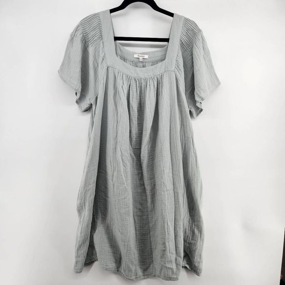 Madewell Light Gray Midi Dress - Picture 3 of 8